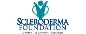 Scleroderma Foundation logo that says support education research
